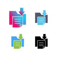 icono de vector de almacenamiento de archivos