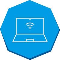 Unique Connected Laptop Vector Icon