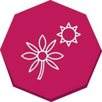 Flower in sunlight Vector Icon