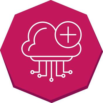 icono de vector de computación en la nube