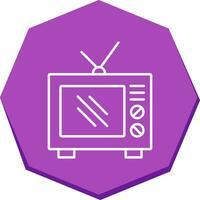 viejo, tv, vector, icono vector