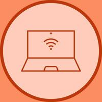 Unique Connected Laptop Vector Icon