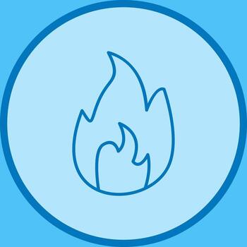 icono de vector de llama único