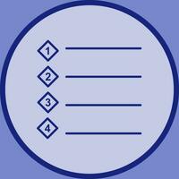 Unique Numbered list Vector Icon
