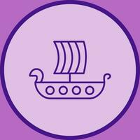 icono de vector de barco vikingo