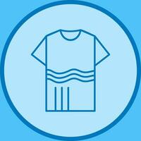 T Shirt with lines Vector Icon