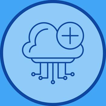 icono de vector de computación en la nube