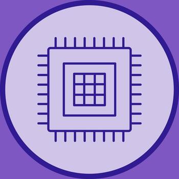 icono de vector de procesador