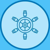 Ship Wheel Vector Icon