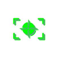 Unique Focus Horizontal Vector Icon