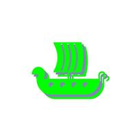 Viking Ship Vector Icon