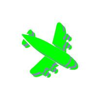 Landing Airplane Vector Icon