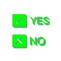 Yes No Option Vector Icon