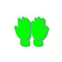 icono de vector de guantes de jardinería