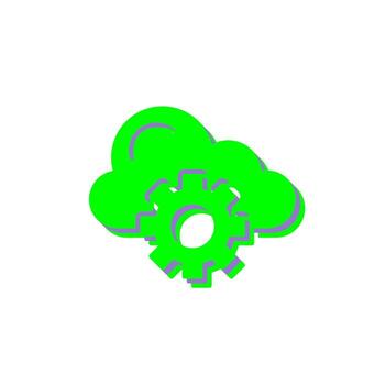 icono de vector de computación en la nube