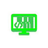 icono de vector de codificación