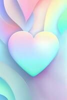 Y2K nostalgia heart colorful playful gradient wallpaper photo