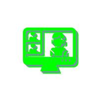 Conference video Call Vector Icon