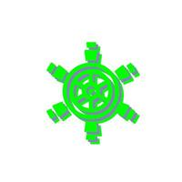 Ship Wheel Vector Icon