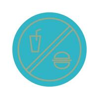 No Food or Drinks Vector Icon