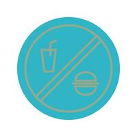 No Food or Drinks Vector Icon