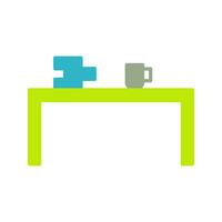 Unique Study Desk Vector Icon