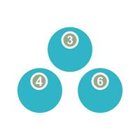 Unique Snooker Balls Vector Icon