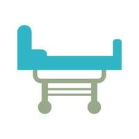 icono de vector de cama de hospital