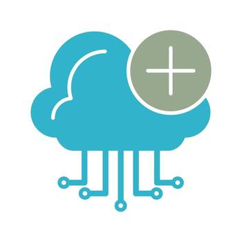 icono de vector de computación en la nube