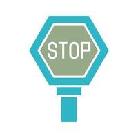 icono de vector de señal de stop