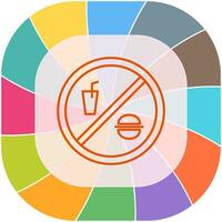 No Food or Drinks Vector Icon