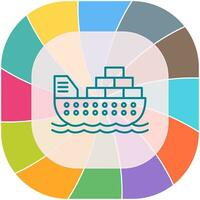 Cargo Ship Vector Icon