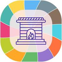 Fireplace Vector Icon