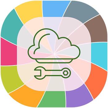 icono de vector de computación en la nube