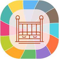 Baby Crib Vector Icon