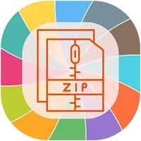 icono de vector de archivo zip