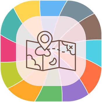 icono de vector de mapa