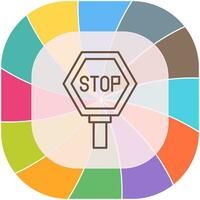 icono de vector de señal de stop