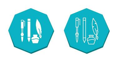 Unique Writing Equipment Vector Icon