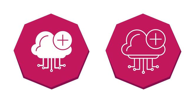 icono de vector de computación en la nube