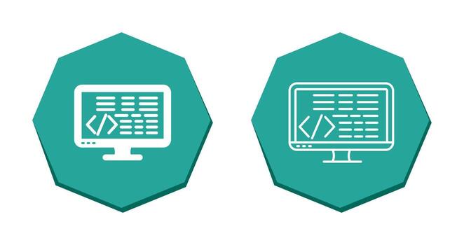 icono de vector de codificación