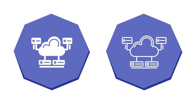 Cloud Database Vector Icon