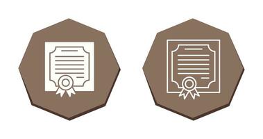 icono de vector de certificado