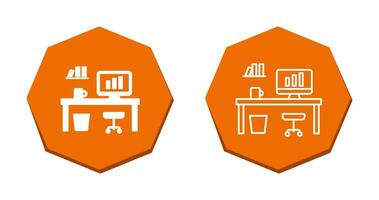 Office Desk Vector Icon