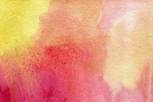 pink red-yellow watercolor background texture photo