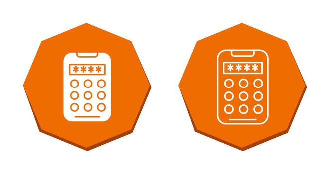 icono de vector de código pin