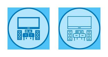 icono de vector de cine en casa