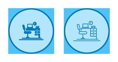 Office Desk Vector Icon