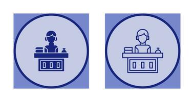 Office Reception Vector Icon