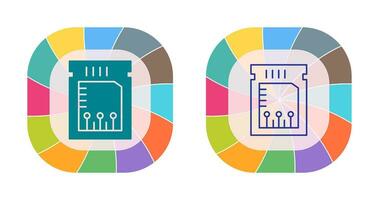 Unique Chip Vector Icon